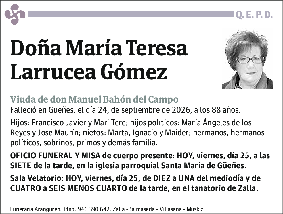 María Teresa Larrucea Gómez