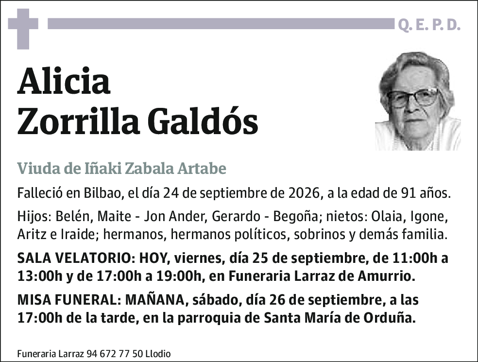 Alicia Zorrila Galdós