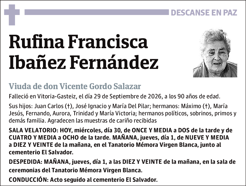Rufina Francisca Ibañez Fernández