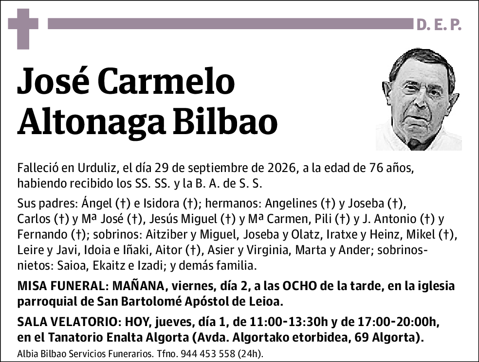 José Carmelo Altonaga Bilbao