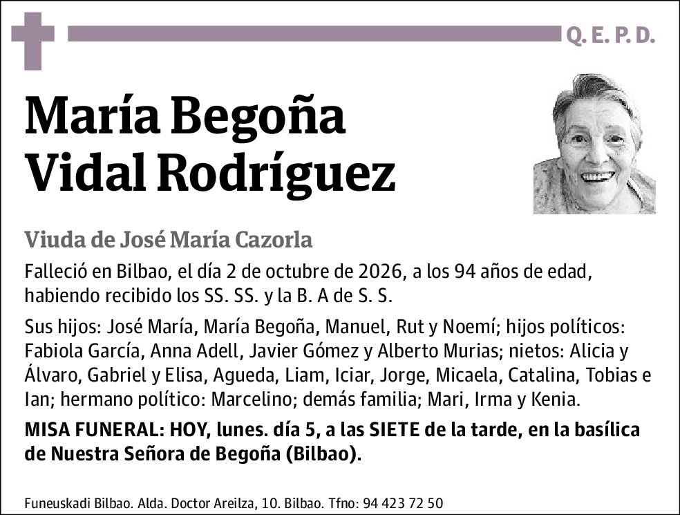María Begoña Vidal Rodríguez