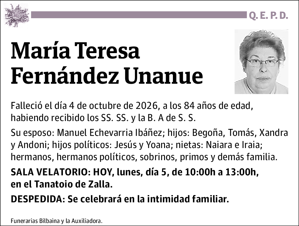 María Teresa Fernández Unanue