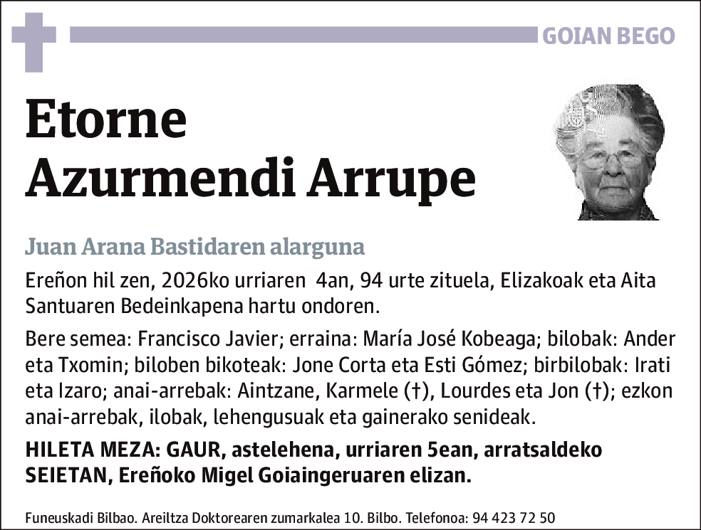 Etorne Azurmendi Arrupe