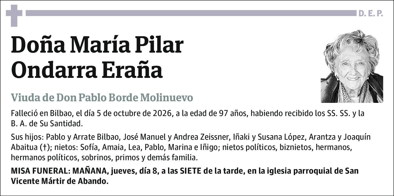 María Pilar Ondarra Eraña