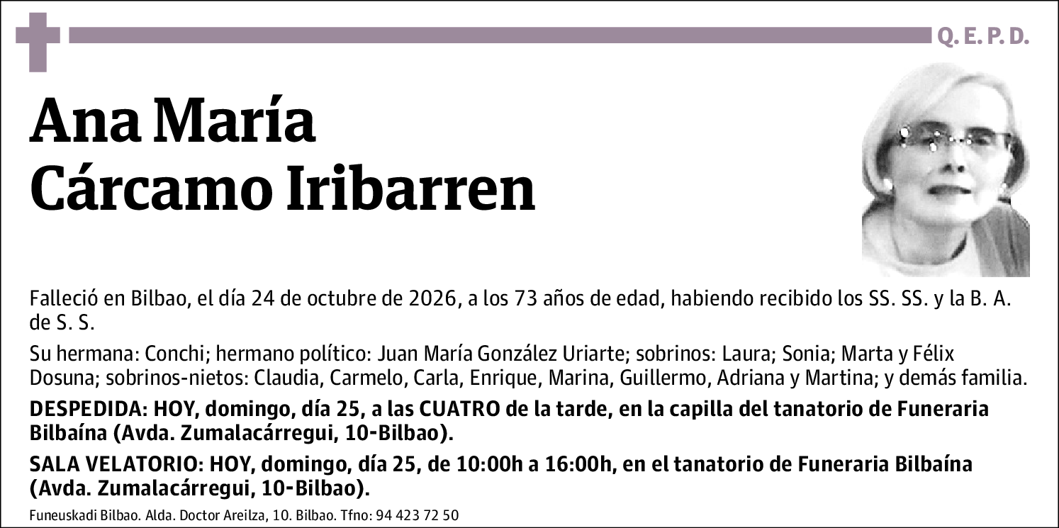 Ana María Cárcamo Iribarren