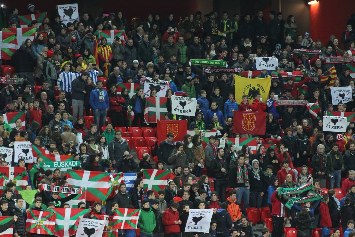 Las mejores imágenes de la afición en el partido Euskadi-Cataluña