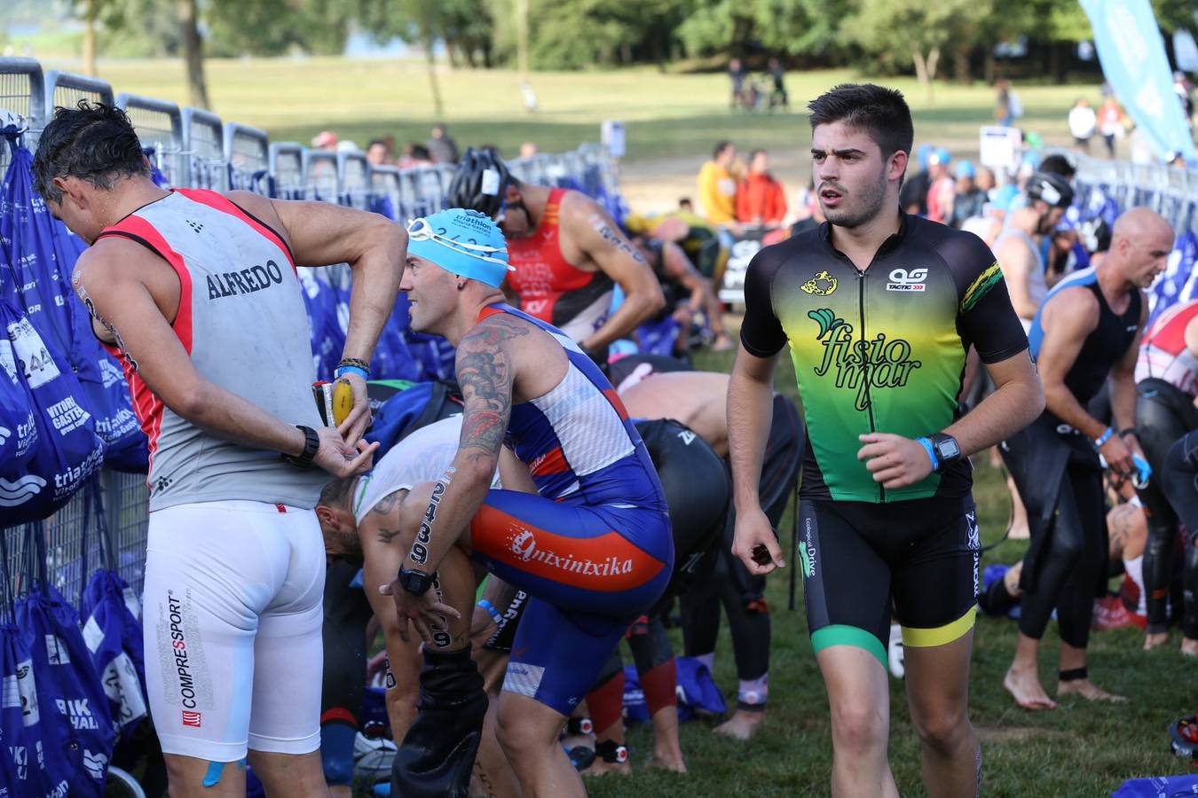 Primera transición de la Triatlón de Vitoria 2015