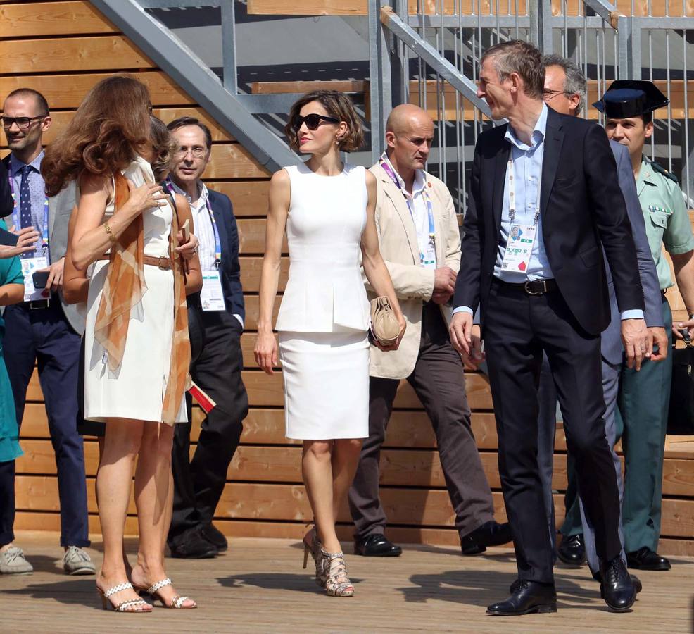 La Reina Letizia visita la Expo de Milán