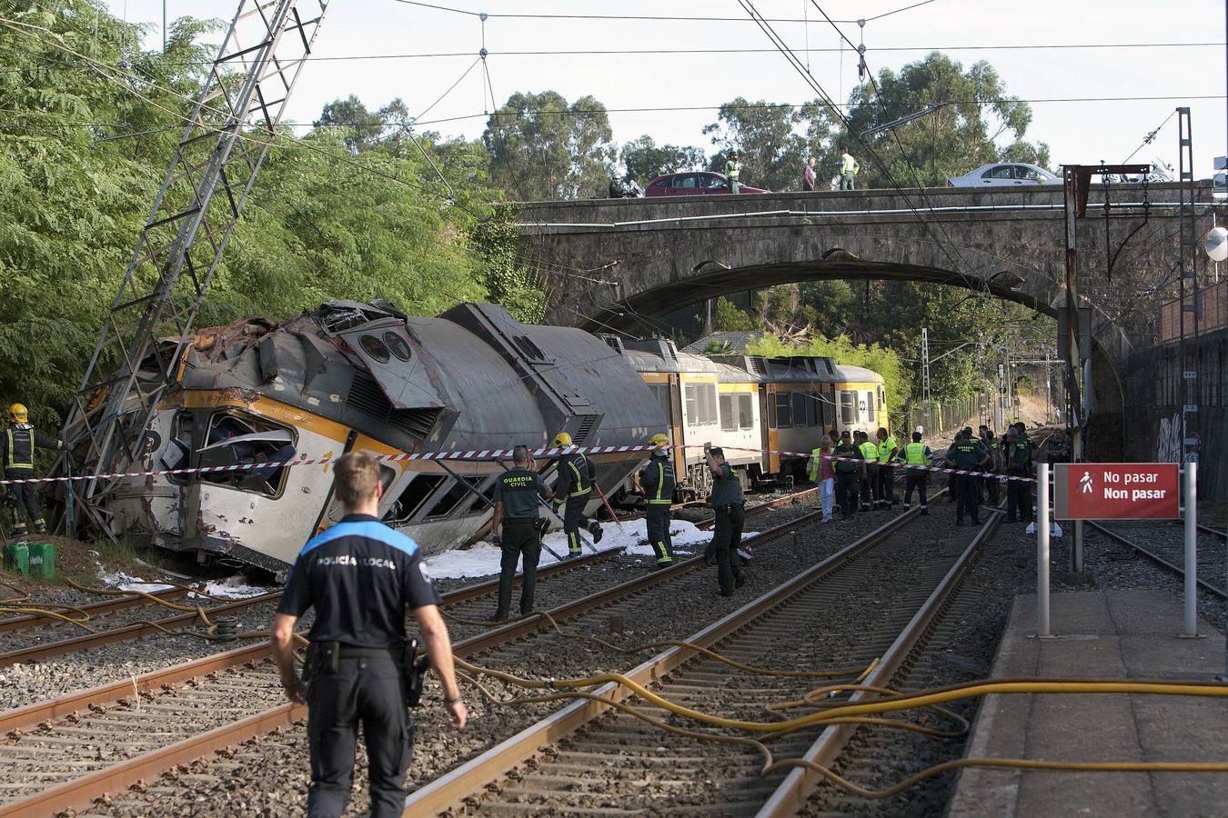 Accidente ferroviario en Galicia