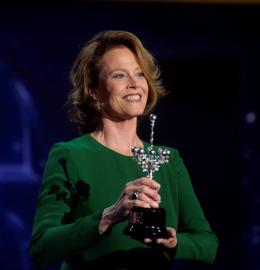 Así ha posado Sigourney Weaver en San Sebastián