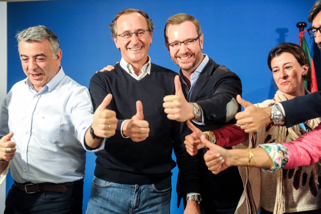 Así celebró Alfonso Alonso el buen resultado del PP el 25-S