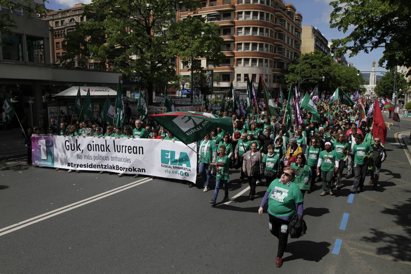 Manifestaciones por el Primero de Mayo en Bilbao