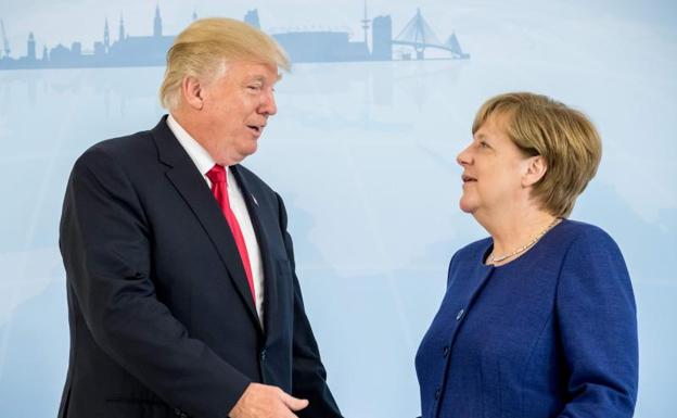 Merkel y Trump hablan sobre Corea del Norte, Oriente Próximo y Ucrania antes del G-20