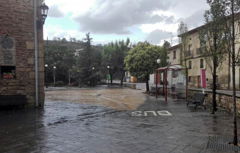 Los técnicos forales empiezan a valorar los daños por los chubascos en Rioja Alavesa