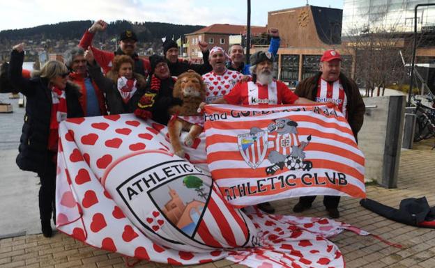 Europa League: los hinchas del Athletic dan color a la fría Ostersund