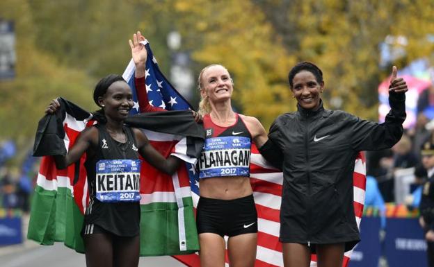 Shalane Flanagan firma una victoria histórica y simbólica en el maratón de Nueva York