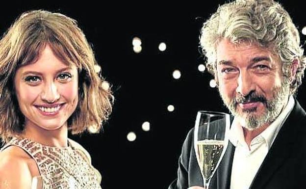 Darín y Jenner, burbujas Freixenet