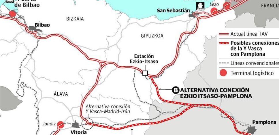 Fomento ve «más factible» conectar la ‘Y’ vasca y Pamplona por Vitoria