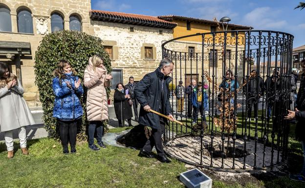 El robo de un retoño del Árbol de Gernika en Rivabellosa retrasa el acto en el que ha participado Urkullu