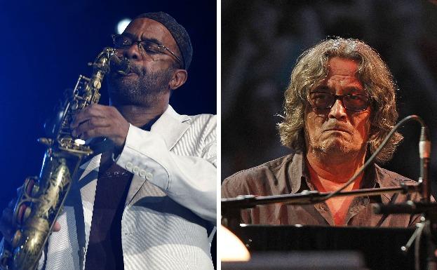 El saxofonista Kenny Garrett y el pianista Chano Domínguez, en el Getxo Jazz