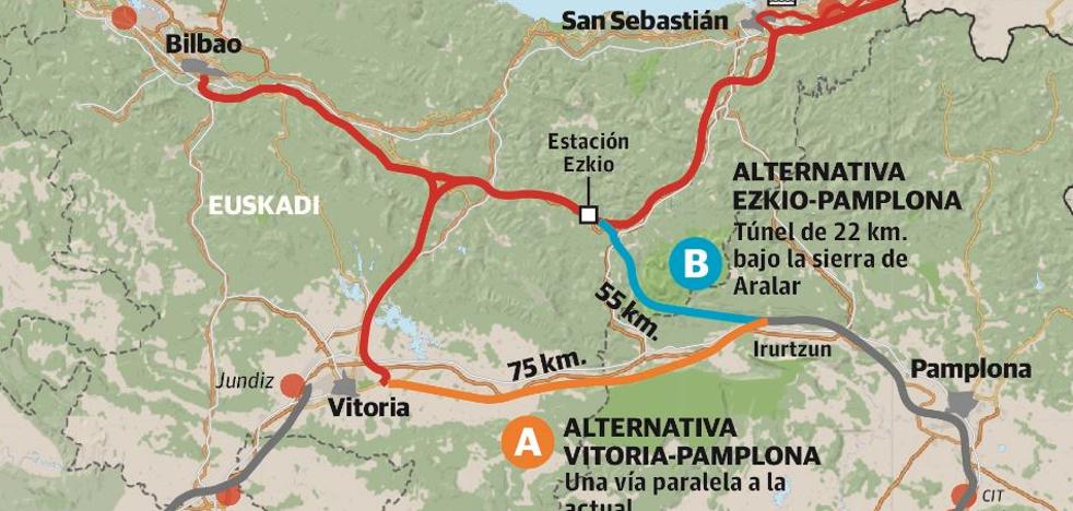 El Gobierno vasco se resiste a avalar el enlace de alta velocidad Vitoria-Pamplona