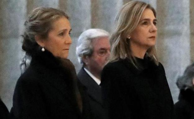 Cristina de Borbón, en la misa por Don Juan, presidida por los Reyes