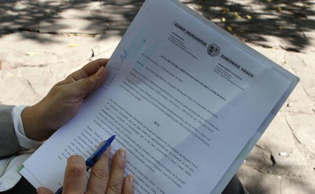 Los vascos podrán redactar el testamento vital en su centro de salud con ayuda del médico