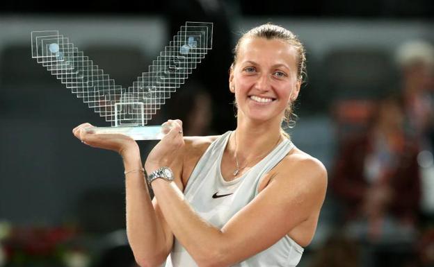 Kvitova consigue su tercera corona en Madrid