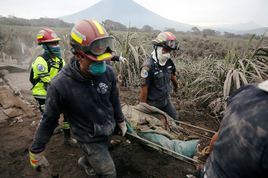 Erupción del volcán de Fuego en Guatemala