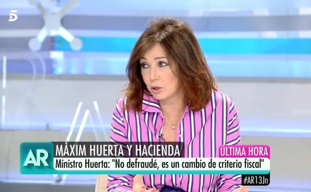 Ana Rosa defiende a Huerta: «Es algo que hacían muchos compañeros»