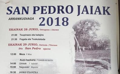 Programa de fiestas de Arrankudiaga 2018: San Pedro jaiak
