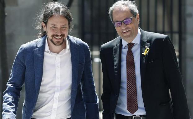 Pablo Iglesias dice que le «consta» que «la vía unilateral no está en la agenda» del Govern de Cataluña