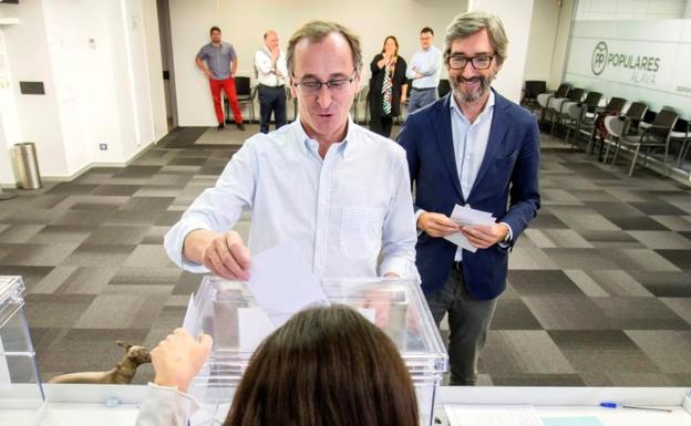 Casi el 80% de los afiliados que participan en las primarias del PP en Euskadi han votado a las seis de la tarde