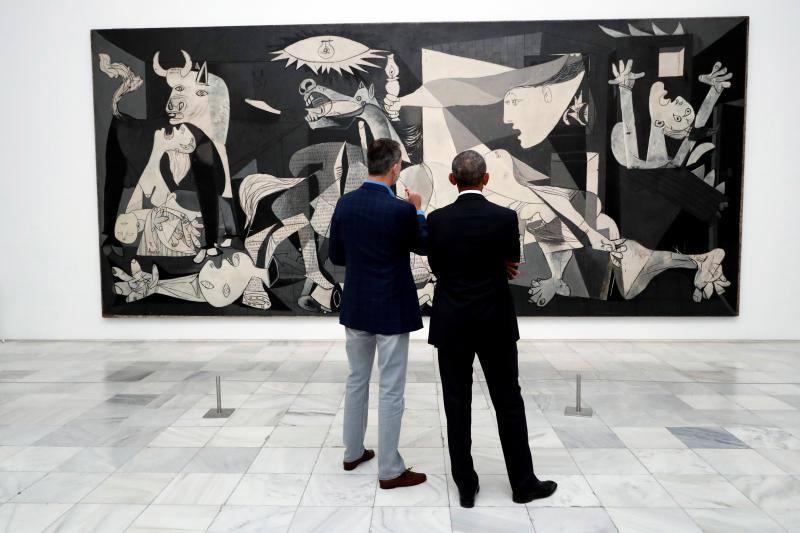 El Rey y Obama, juntos ante el 'Guernica'