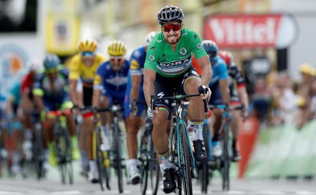 Valverde asoma en la segunda etapa de Sagan