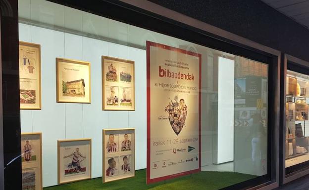 La pasión por el Athletic recorre los escaparates de Bilbao