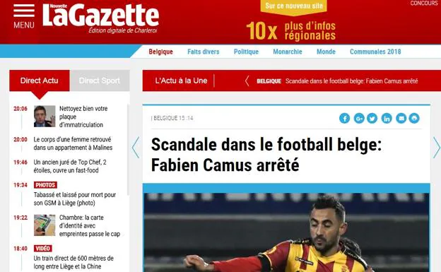 A la cárcel el primer jugador inculpado por el escándalo de fraude en el fútbol belga