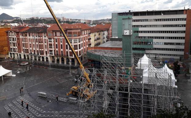 Comienza en Barakaldo el montaje para los conciertos de la semana MTV
