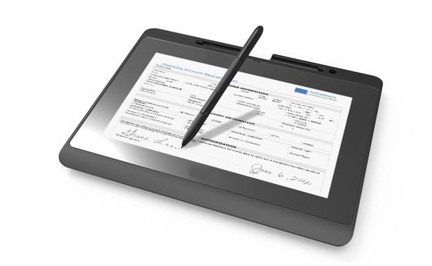 Cuando en el banco firmas en una pantallita