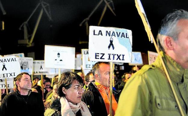 Nuevo encierro de la plantilla de La Naval en el astillero