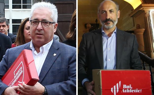 Uribe-Echevarría presenta 4.000 firmas y Elizegi 3.120 en la carrera hacia Ibaigane