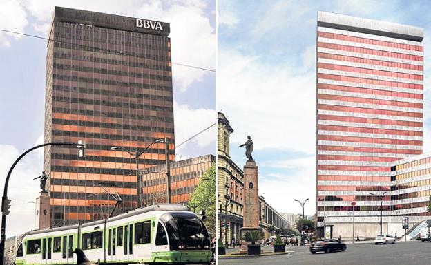 La torre Bizkaia volverá al color rosa en 2020