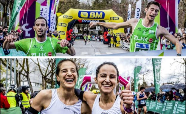 Hichan Oualla y Raquel Gómez reinan en la Media Maratón de Vitoria