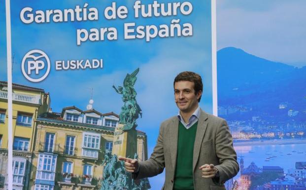 Casado: «Somos el partido que derrotó el 'plan Ibarretxe' y ahora será el de Torra»