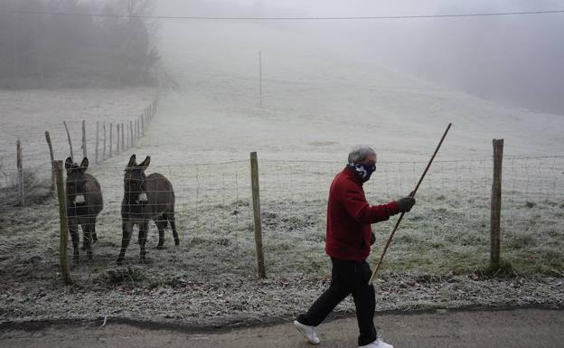 Gélida madrugada en Euskadi: -8,5 grados en Ozaeta, -7,2 en Vitoria, -7,5 en Otxandio, -1,9 en Bilbao...