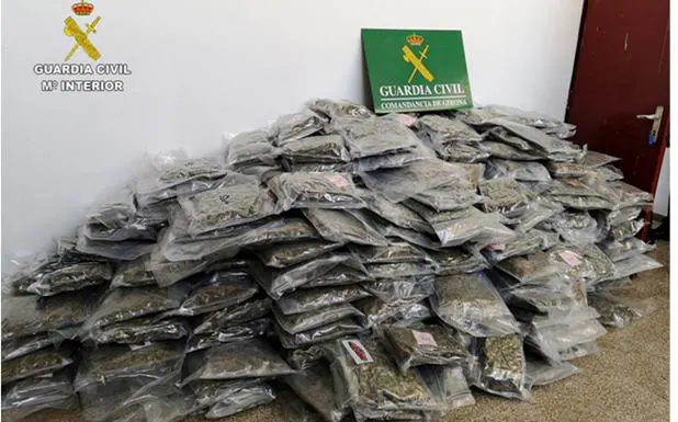 Detenidos en Bizkaia y Cataluña 25 'narcos' con 2.700 kilos de marihuana