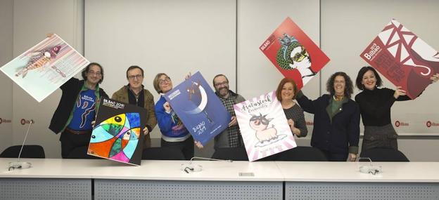 Los seis carteles finalistas para el Carnaval de Bilbao