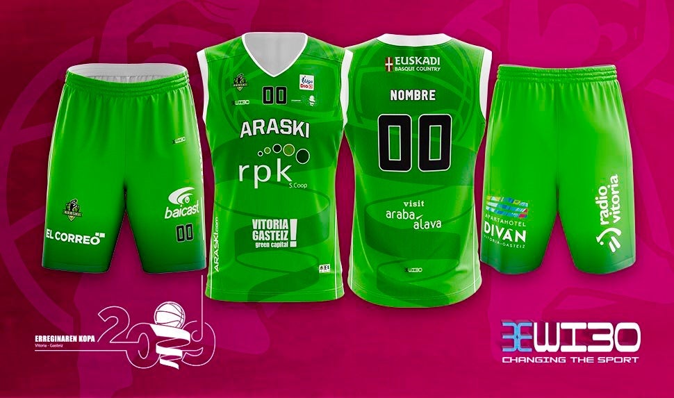 El Araski conserva el verde y el fucsia en las equipaciones para la Copa