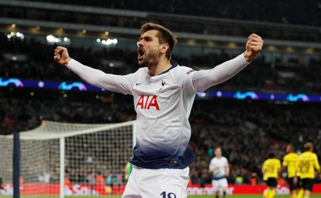 Llorente marca en la goleada del Tottenham sobre el Borussia Dortmund