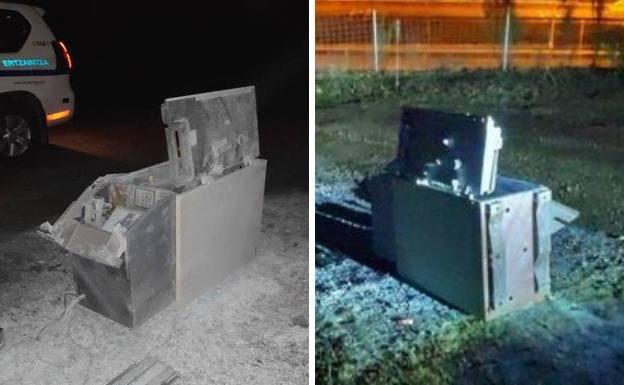 Arrancan un cajero automático del hospital de Zumarraga y lo abandonan en una pista forestal